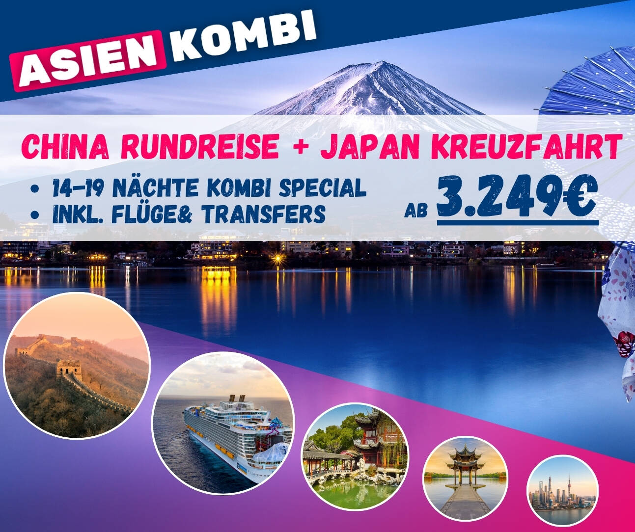 Asien-kreuzfahrt-Kombination