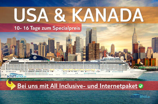 MSC Cruises USA und Kanada Kreuzfahrt für 2023 inklusive Flüge